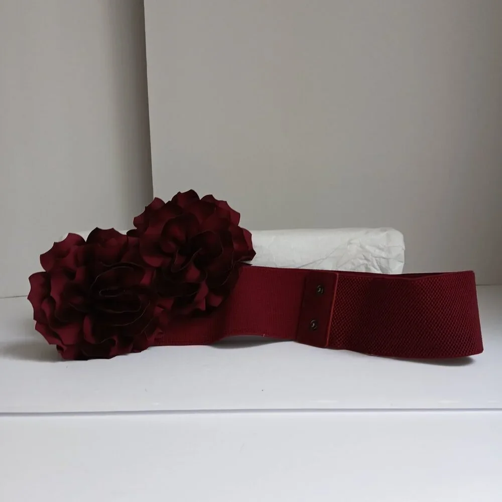 Deep Burgandy Gardenia Flower 2.5